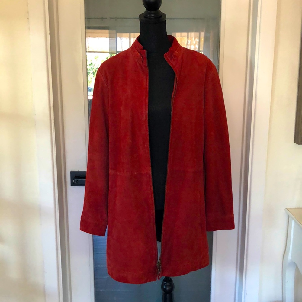 Worth leather and suede red jacket!